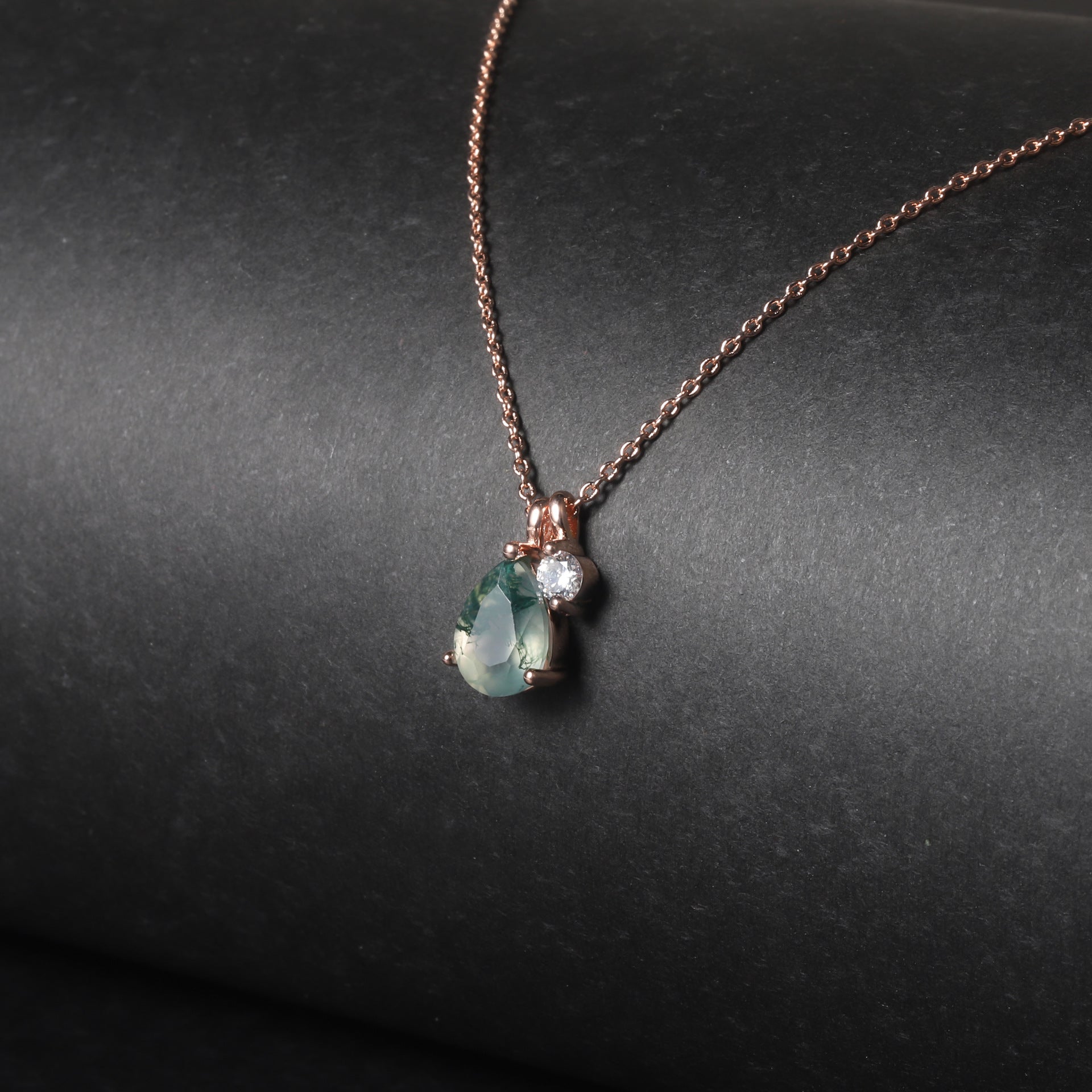 Forest Dew Moss Agate Necklace