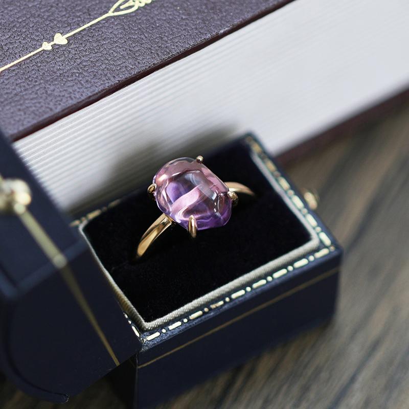 Irregular Amethyst Sterling Silver Ring