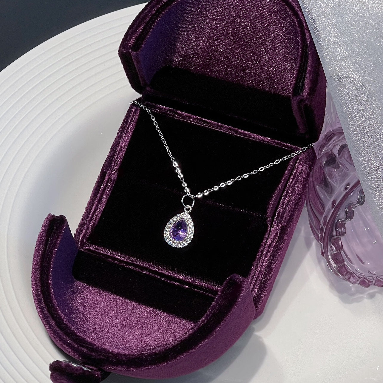 Starlit Amethyst Sterling Silver Pendant