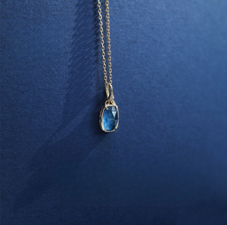 Sterling Silver Ocean Kyanite Necklace