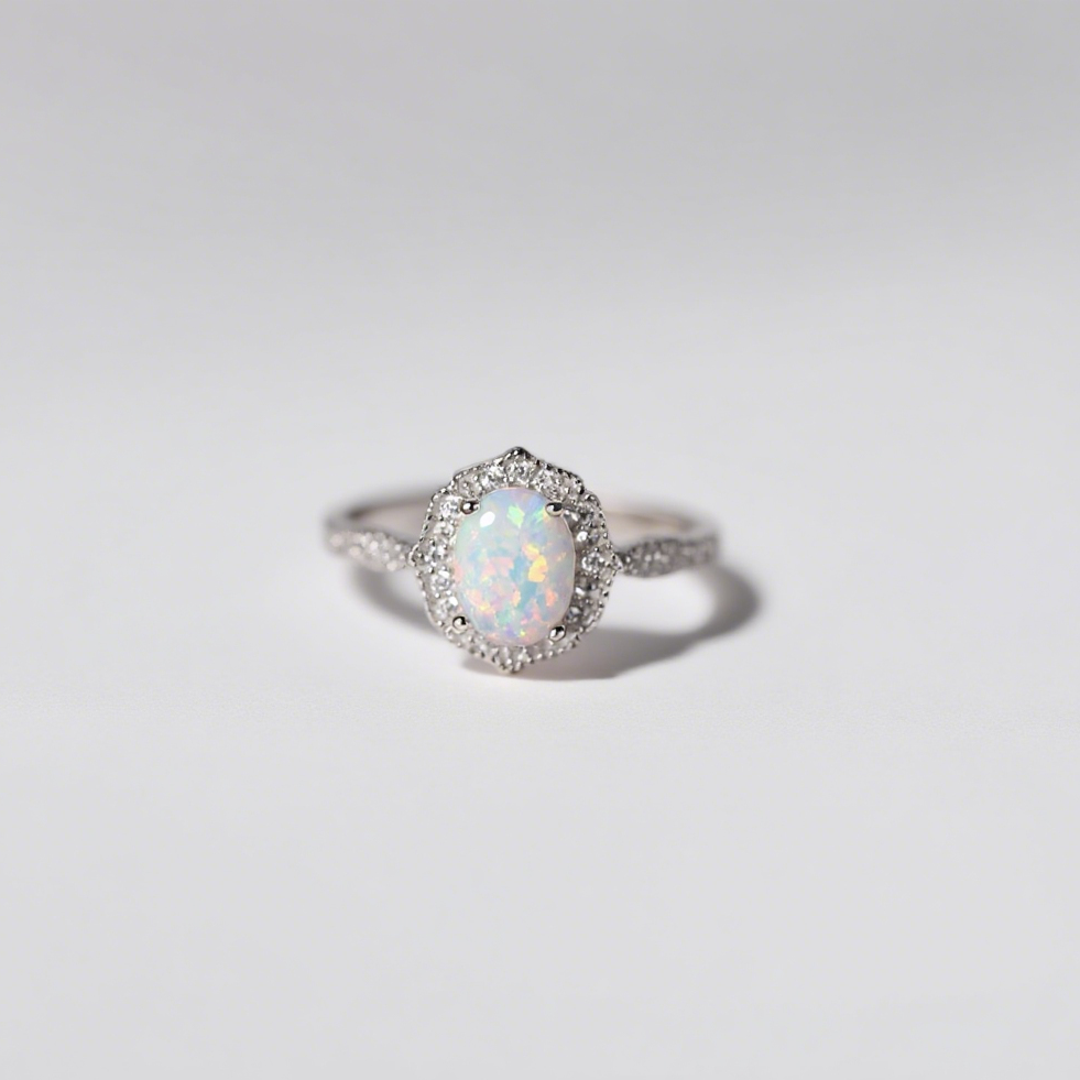 Moonveil Opal Ring