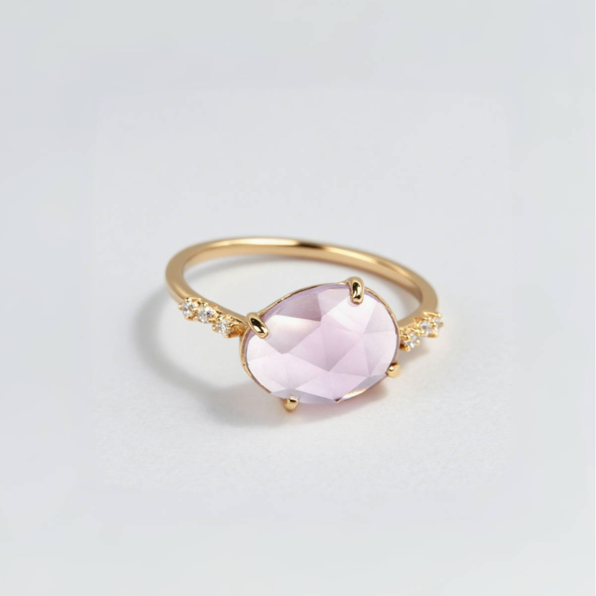 Lavender Facet Amethyst Ring