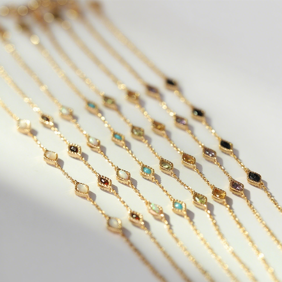 Starlight Gemstone Chain Bracelet