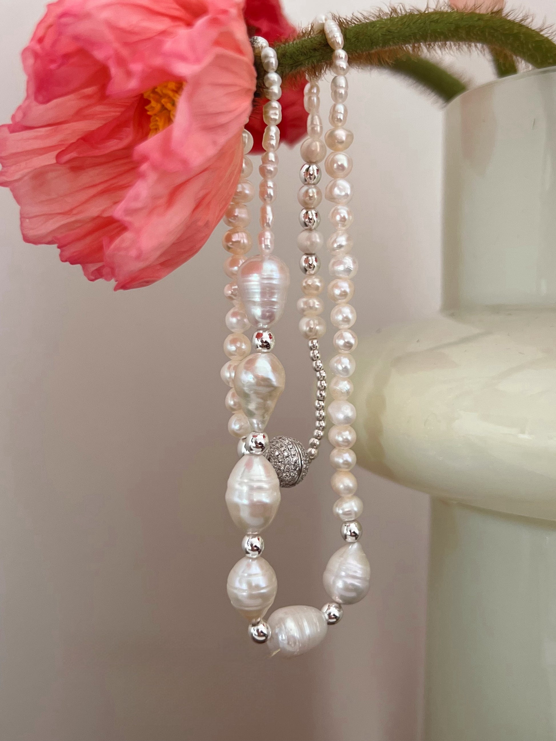 Organic Freshwater Pearl Baroque Necklace