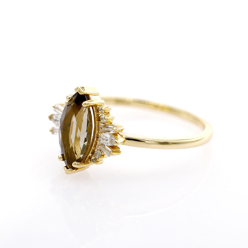 Smoky Radiance Marquise Ring