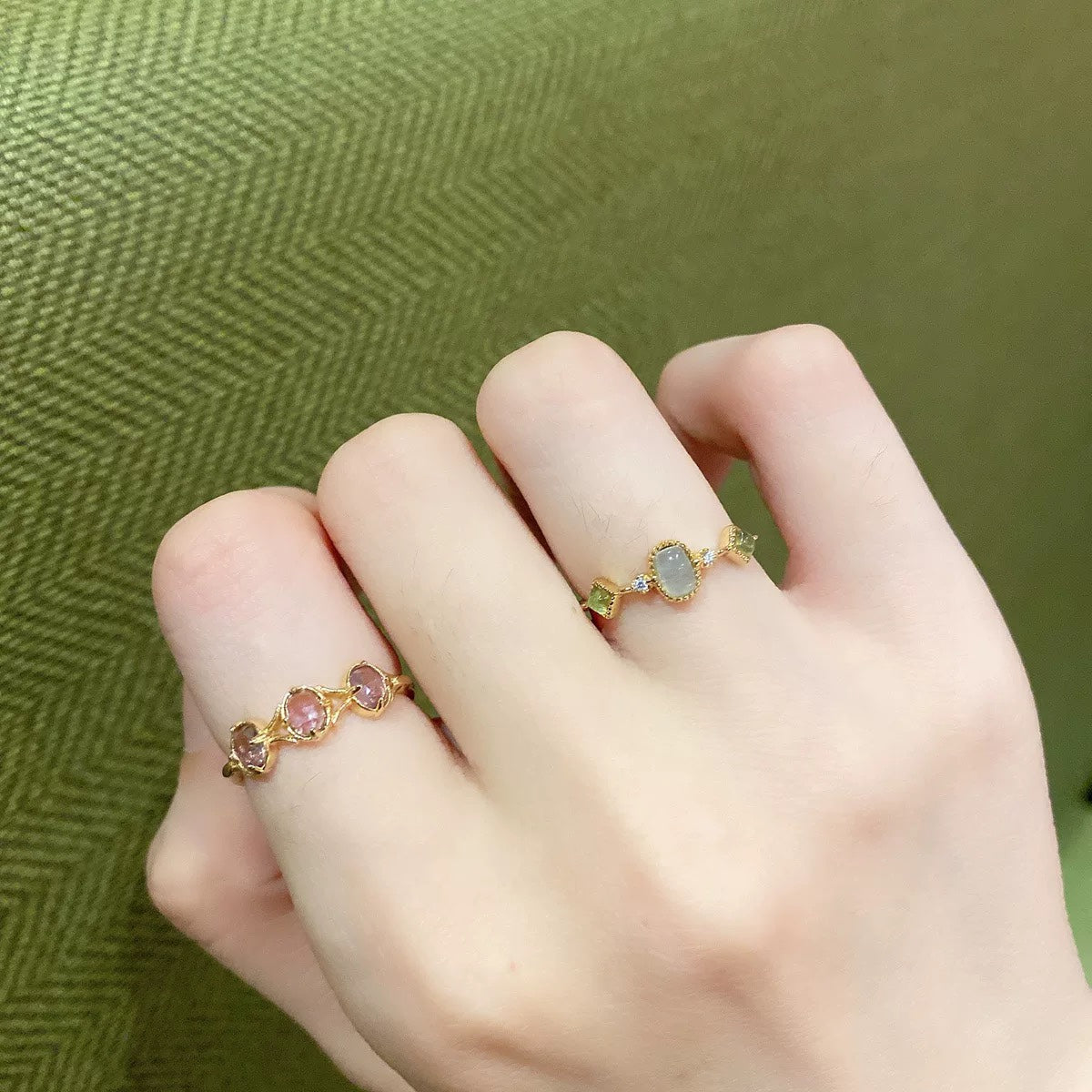 Aqua Verdi Stacking Ring