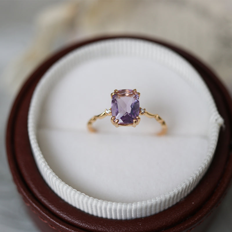 Moonlit Amethyst Stacking Ring