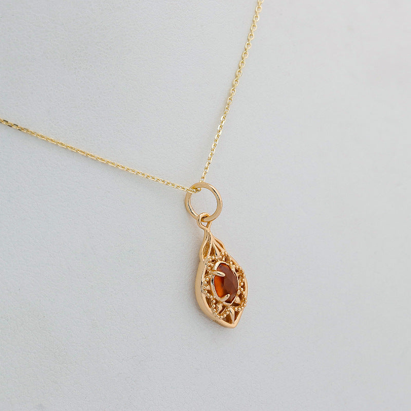 Vintage Ember Garnet Pendant
