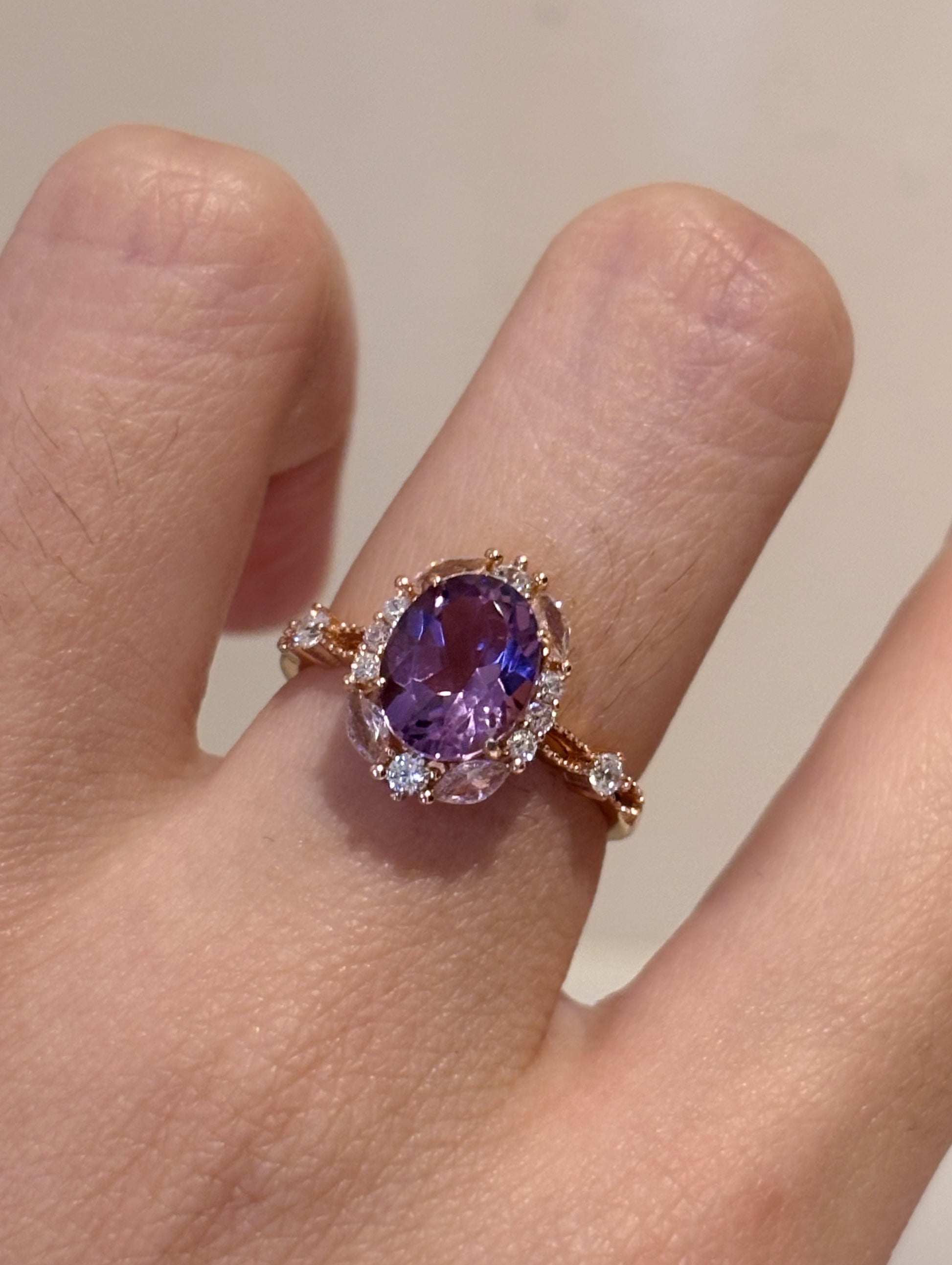 Blooming Amethyst Ring