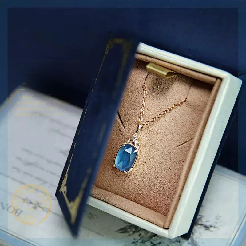 Sterling Silver Ocean Kyanite Necklace