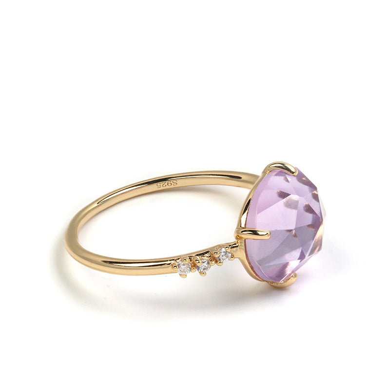 Lavender Facet Amethyst Ring