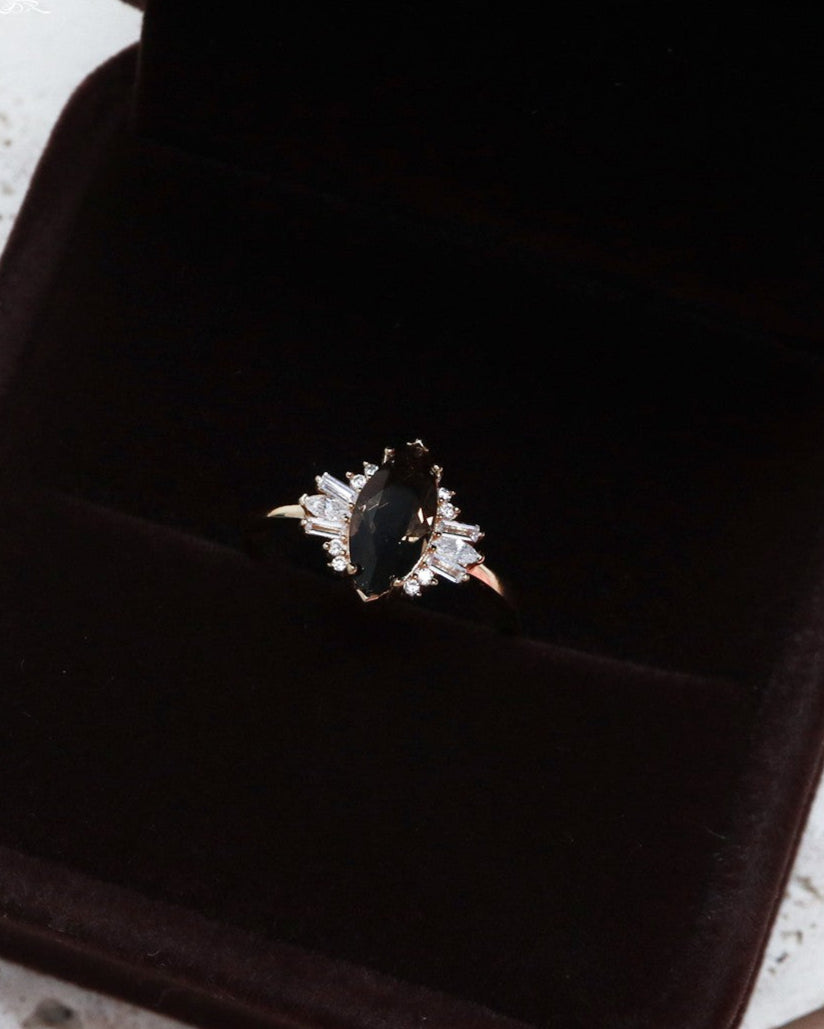 Smoky Radiance Marquise Ring