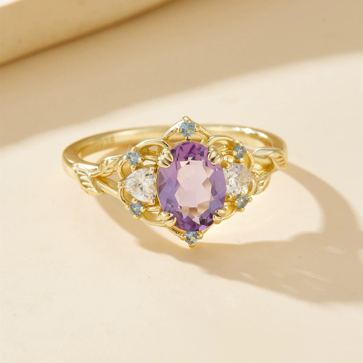 Vintage Oval Cut Amethyst Ring