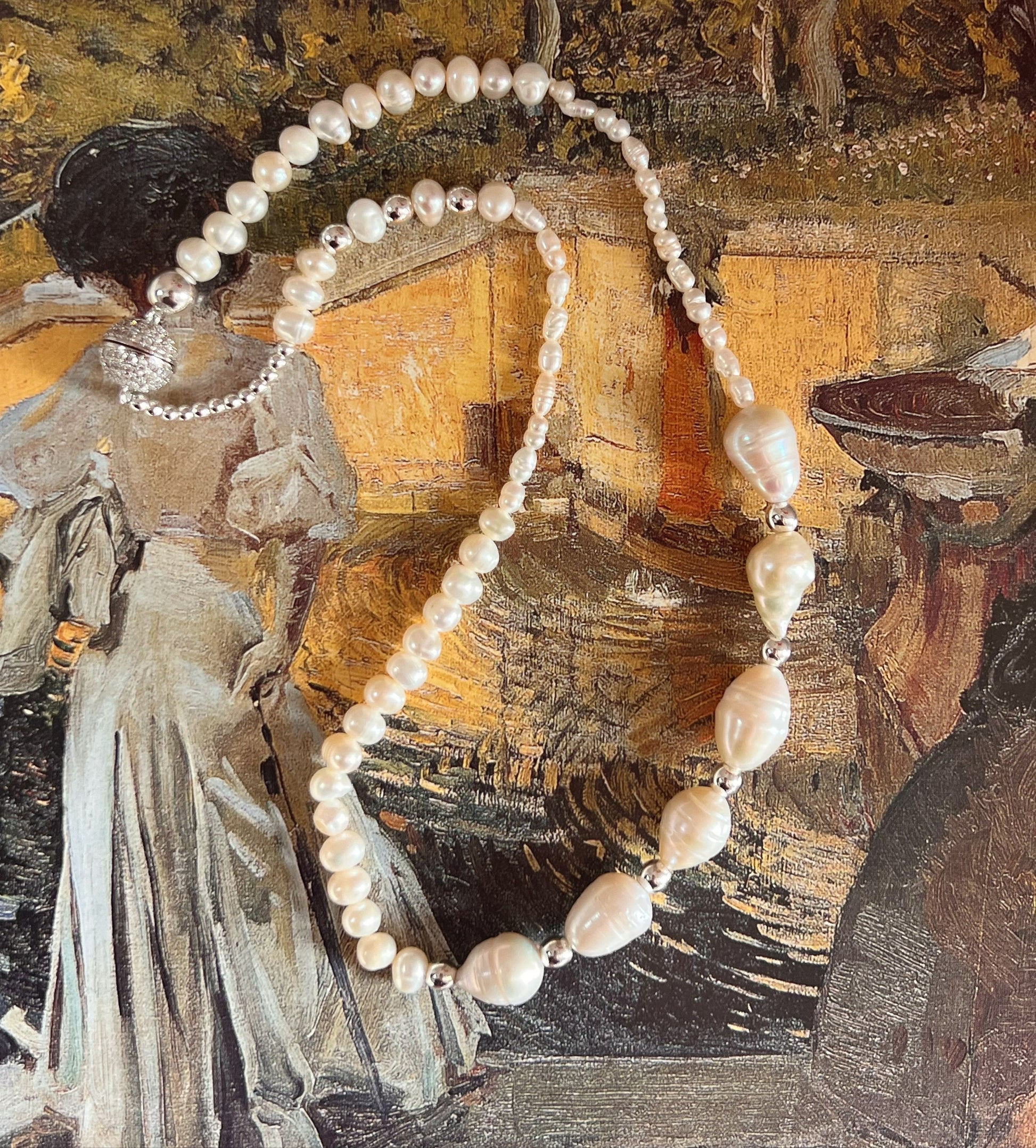 Organic Freshwater Pearl Baroque Necklace