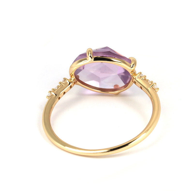 Lavender Facet Amethyst Ring