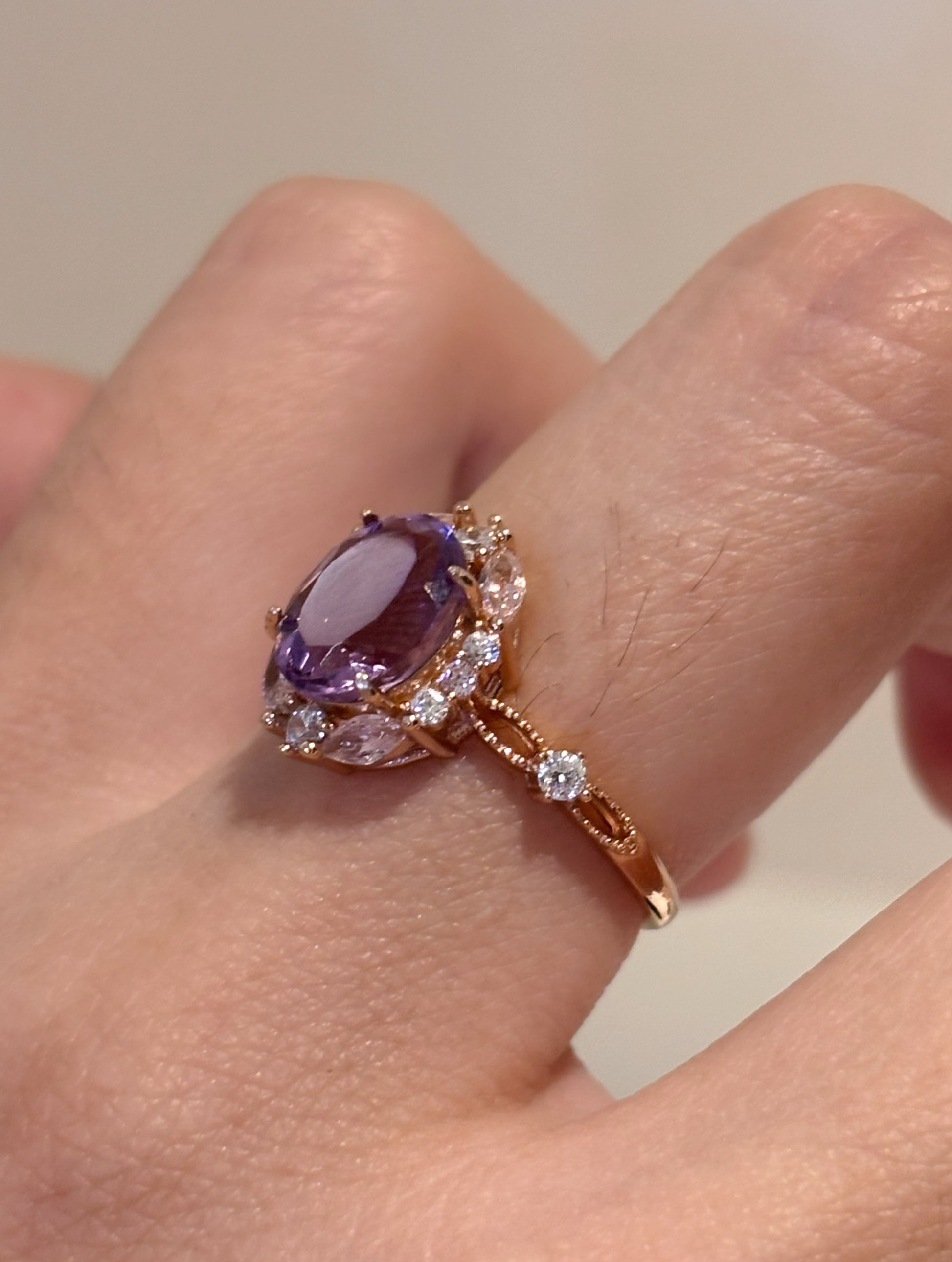 Blooming Amethyst Ring