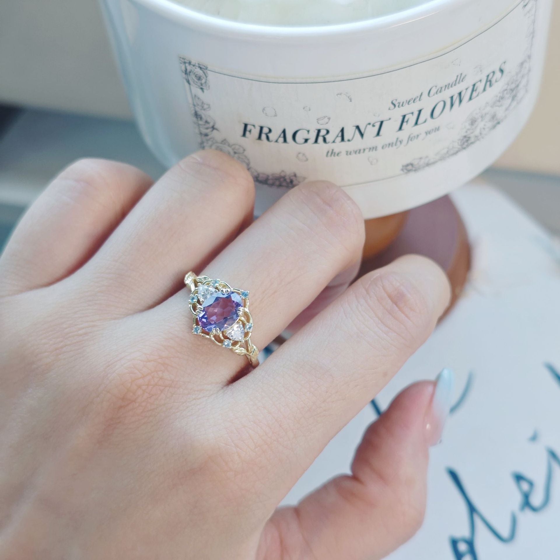 Vintage Oval Cut Amethyst Ring