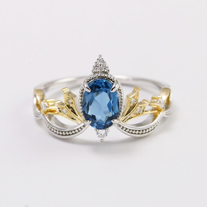 Celestial Crown London Blue Topaz Ring