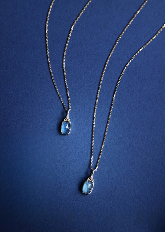 Sterling Silver Ocean Kyanite Necklace