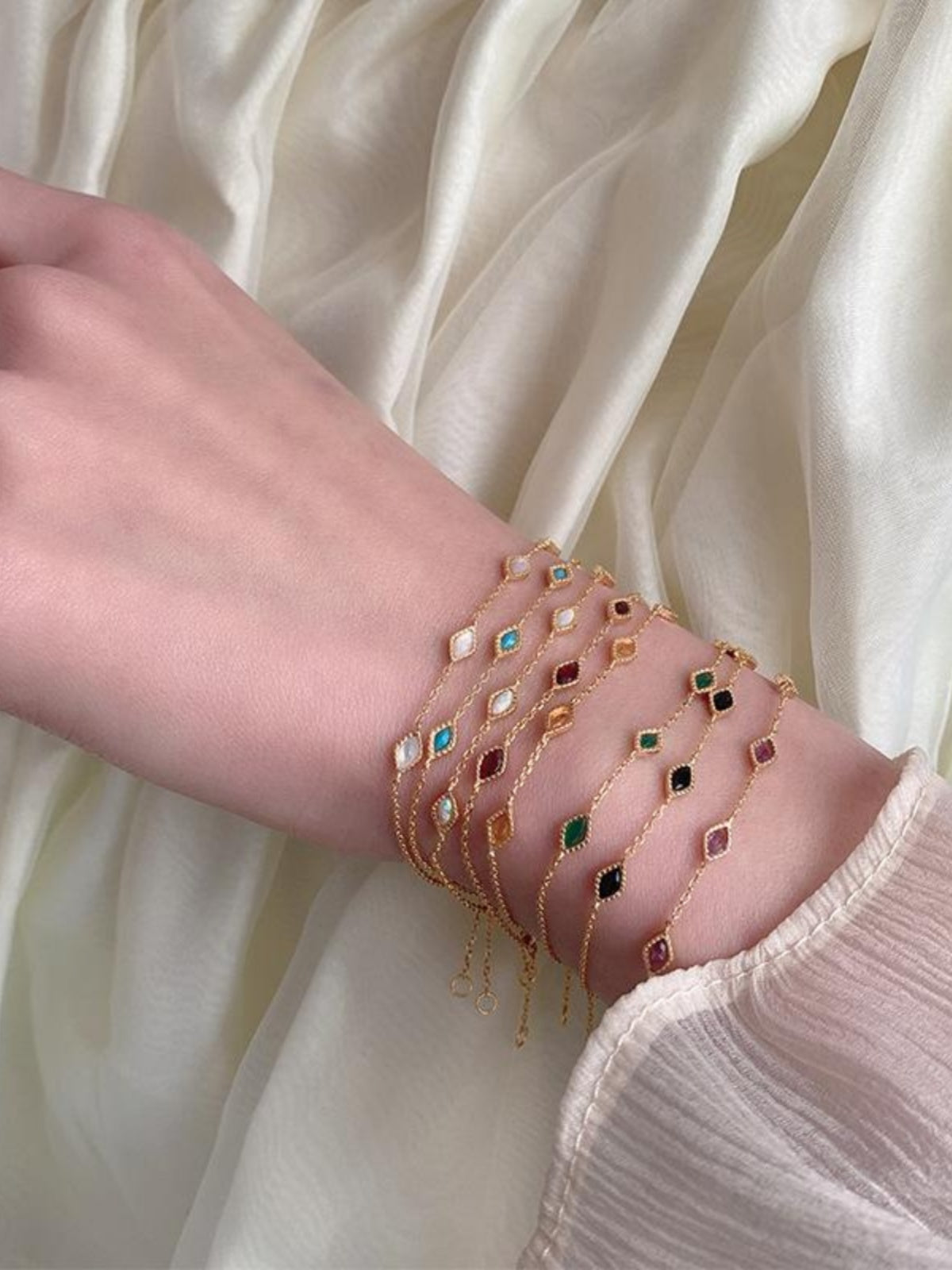 Starlight Gemstone Chain Bracelet
