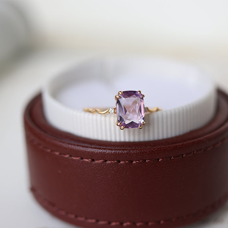 Moonlit Amethyst Stacking Ring