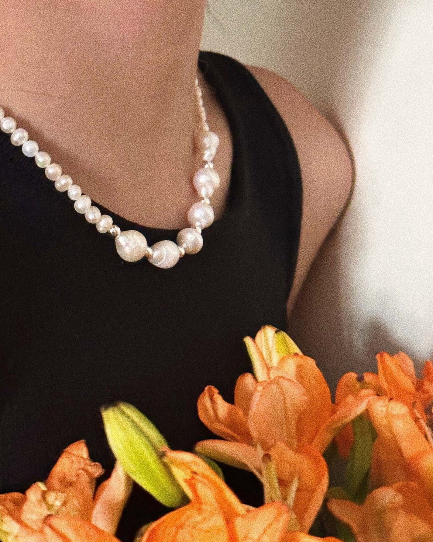 Organic Freshwater Pearl Baroque Necklace