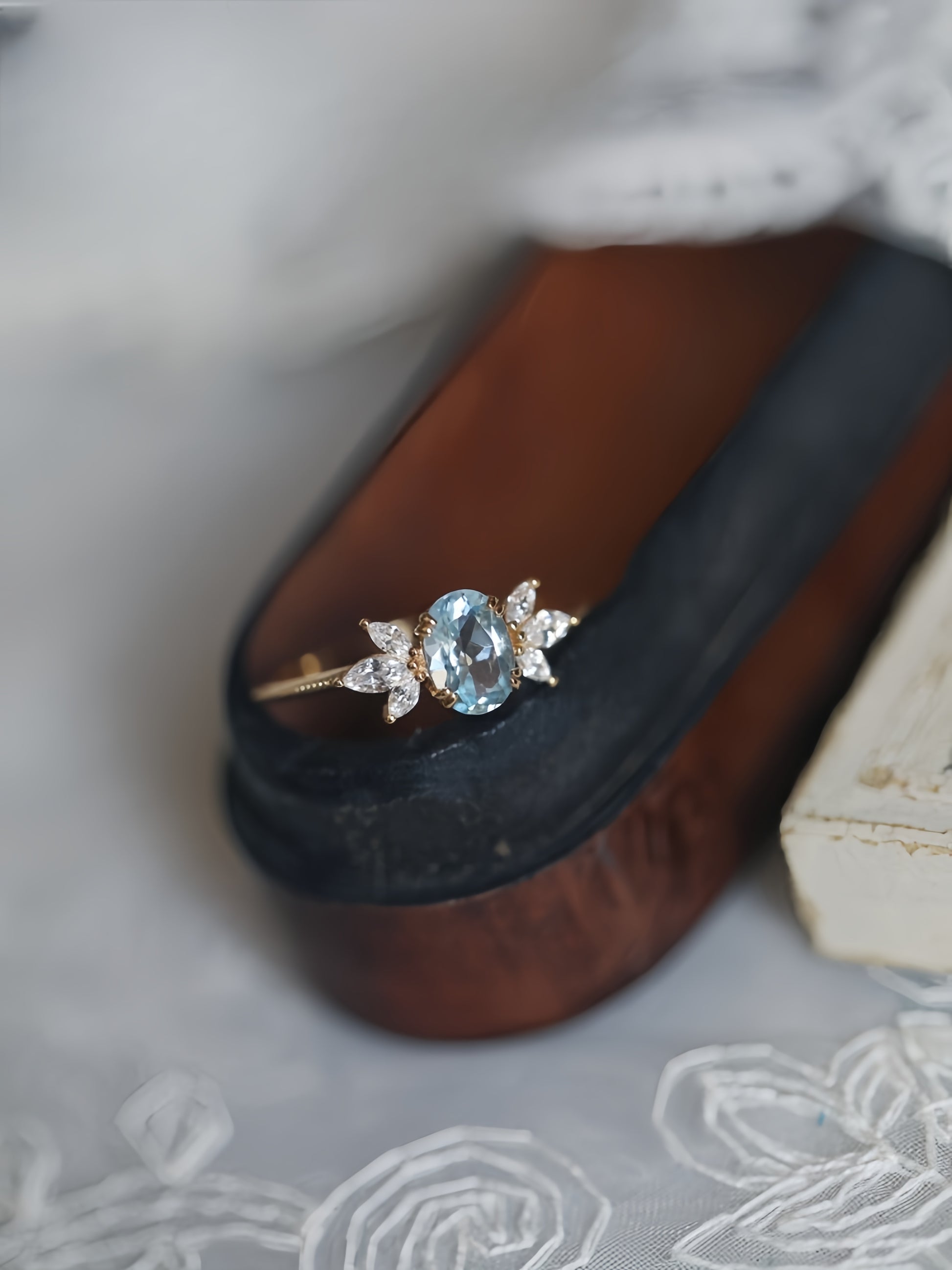 Blue Topaz Bloom Ring