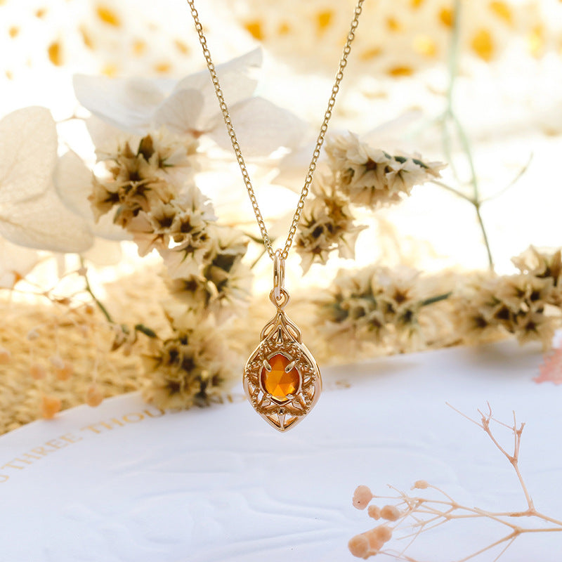 Vintage Ember Garnet Pendant