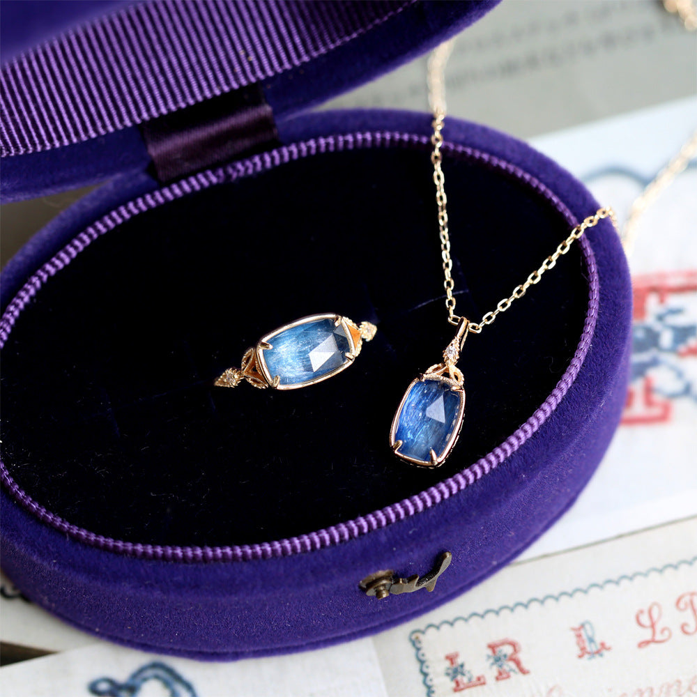 Sterling Silver Ocean Kyanite Necklace