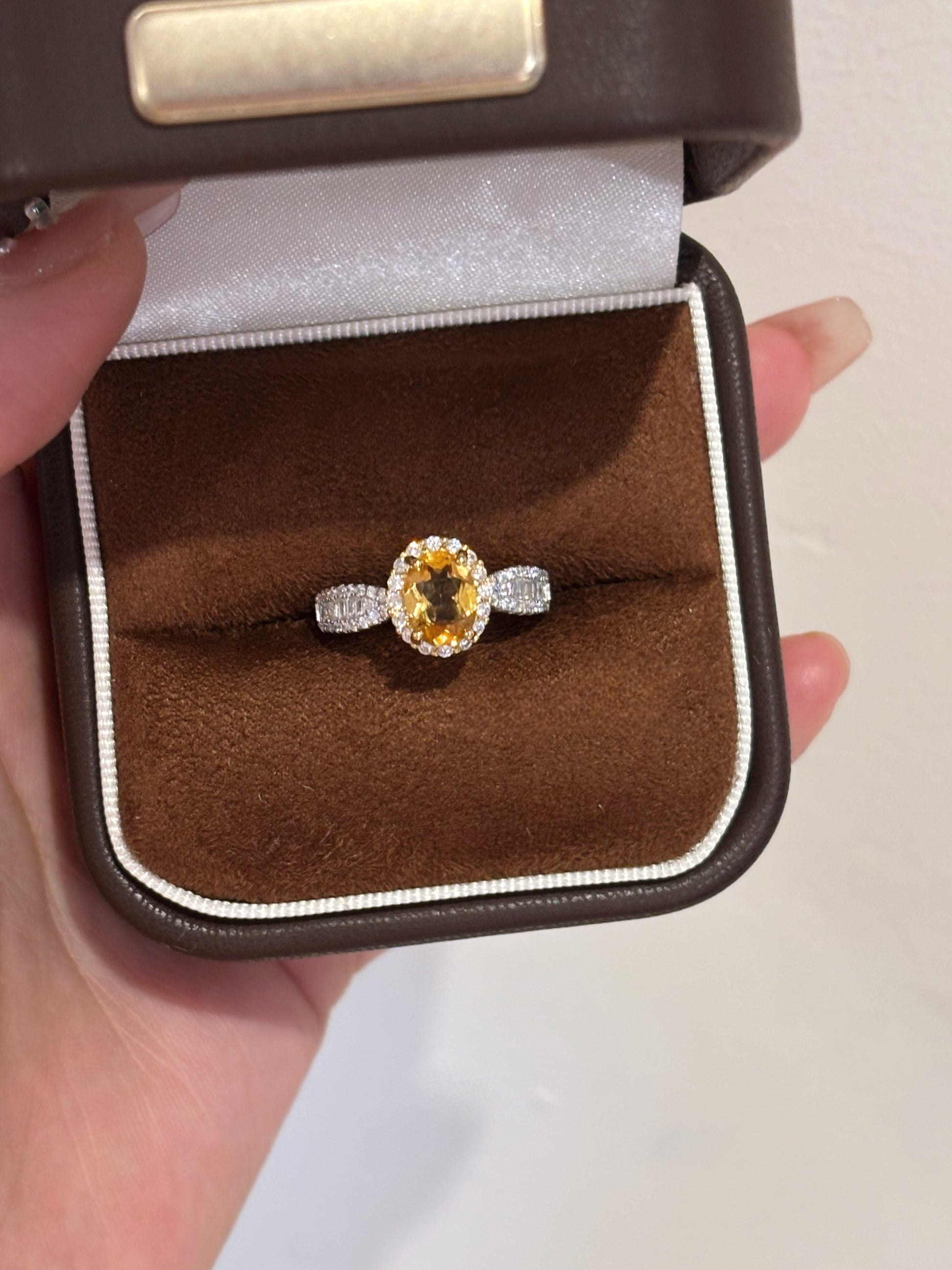 Silver Crystal Halo Ring
