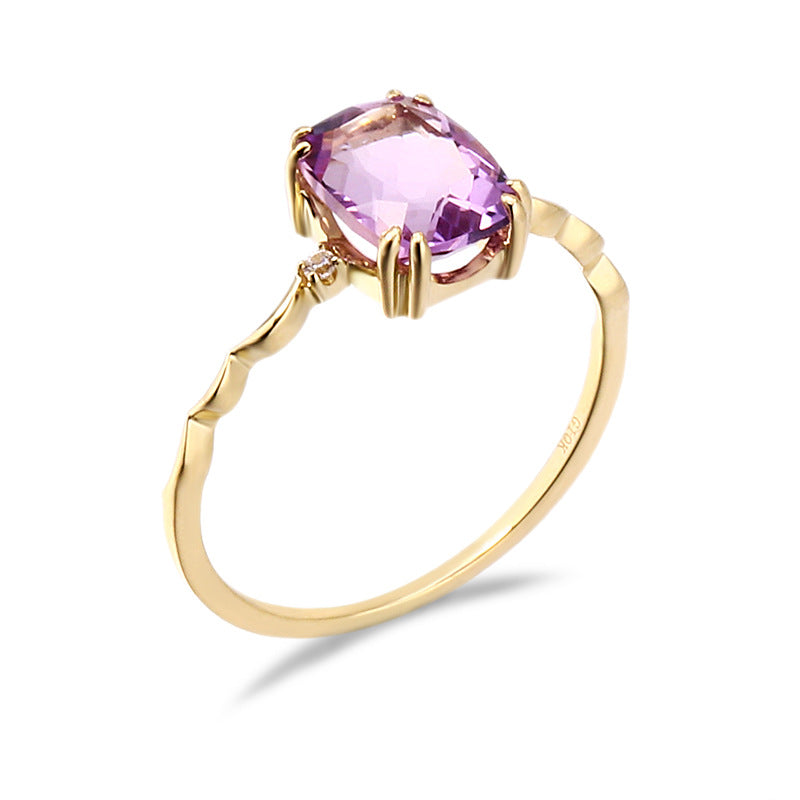 Moonlit Amethyst Stacking Ring