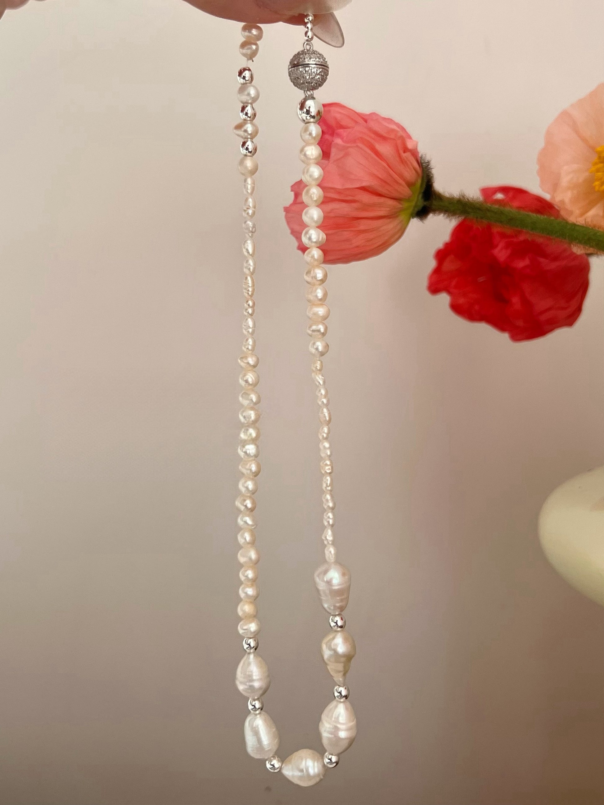 Organic Freshwater Pearl Baroque Necklace