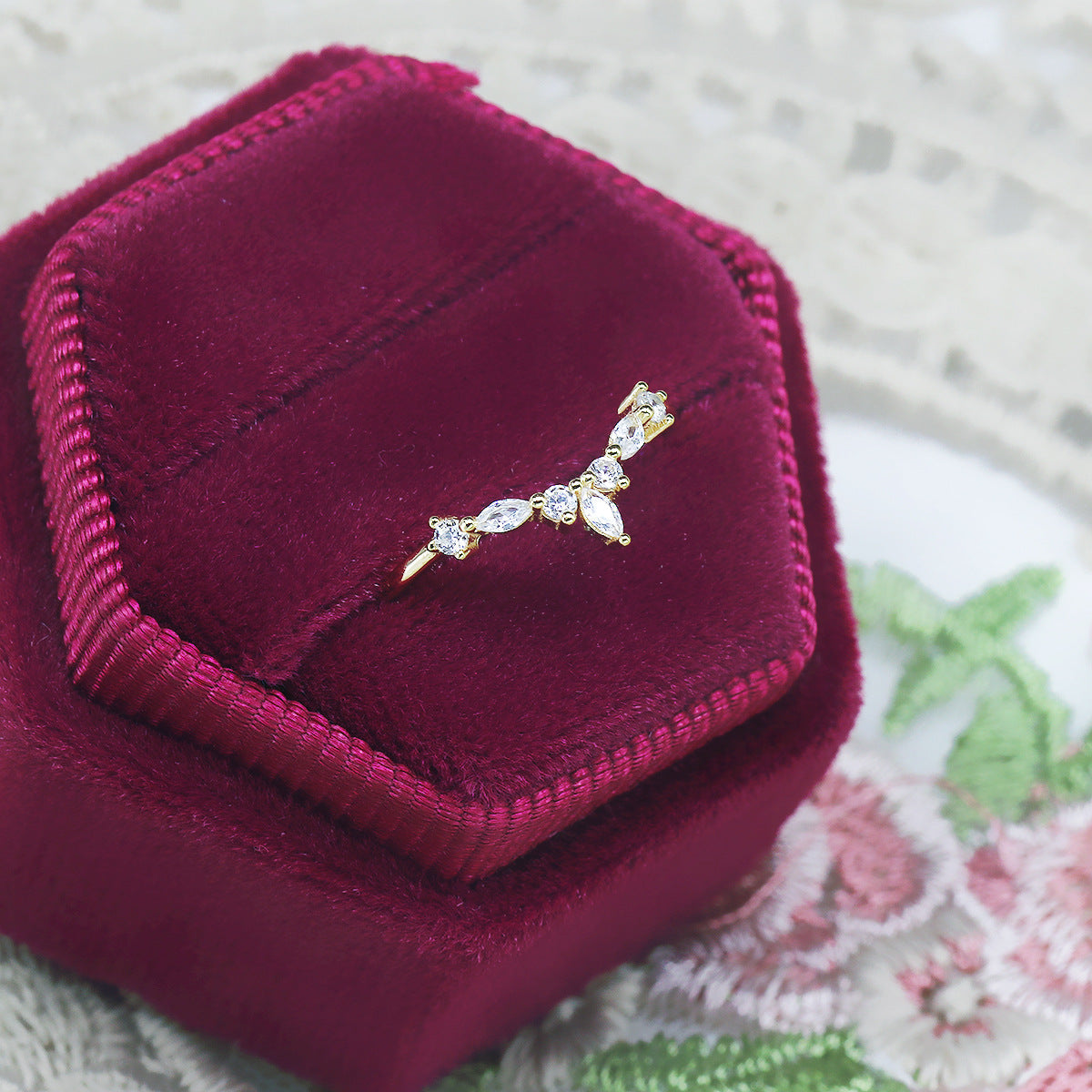 Tiny Crown Stacking Ring