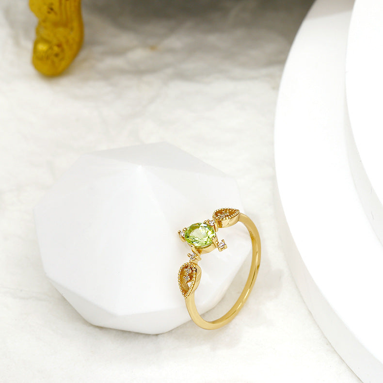 Vintage Meadow Olive Ring