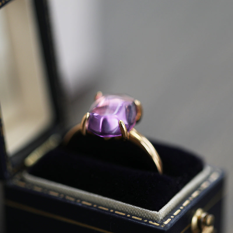 Irregular Amethyst Sterling Silver Ring