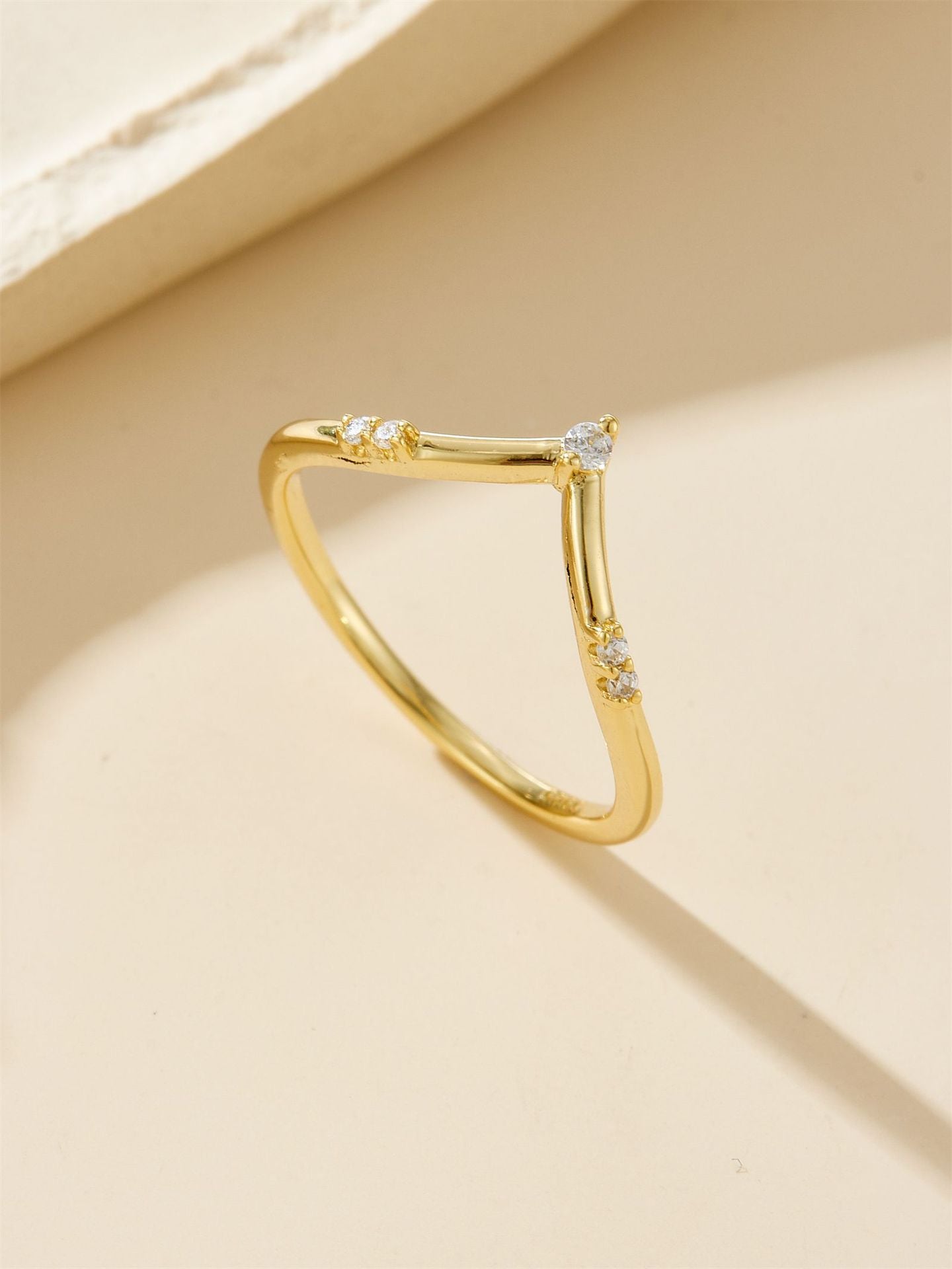 Modern Geometric Natural Moss Agate Stacking Ring Set