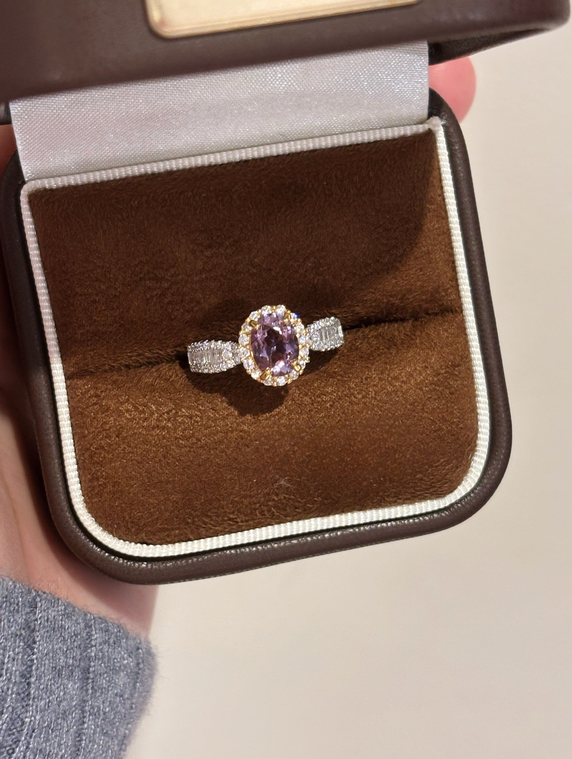 Silver Crystal Halo Ring