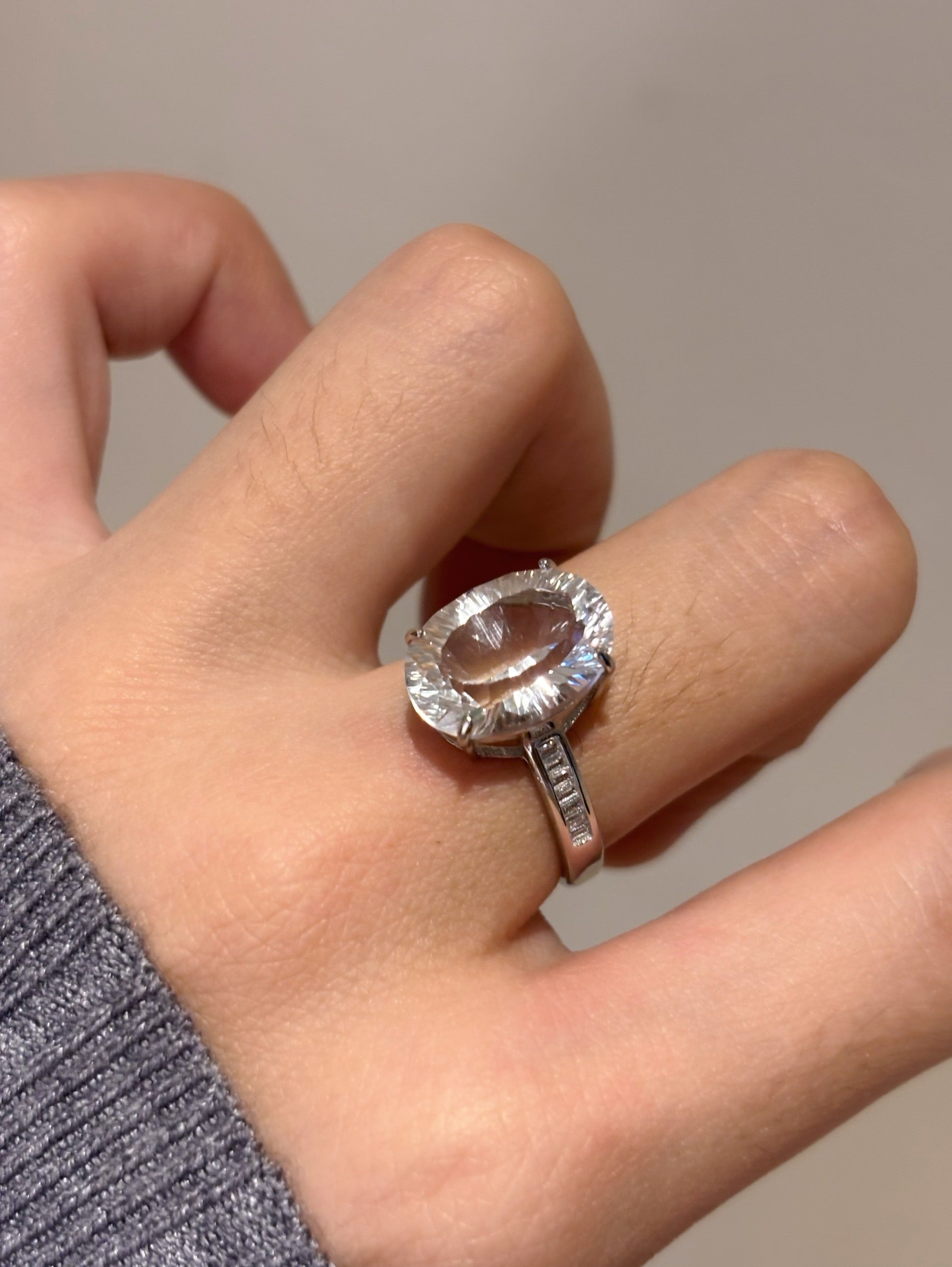 Sterling Silver Millennium Quartz Ring