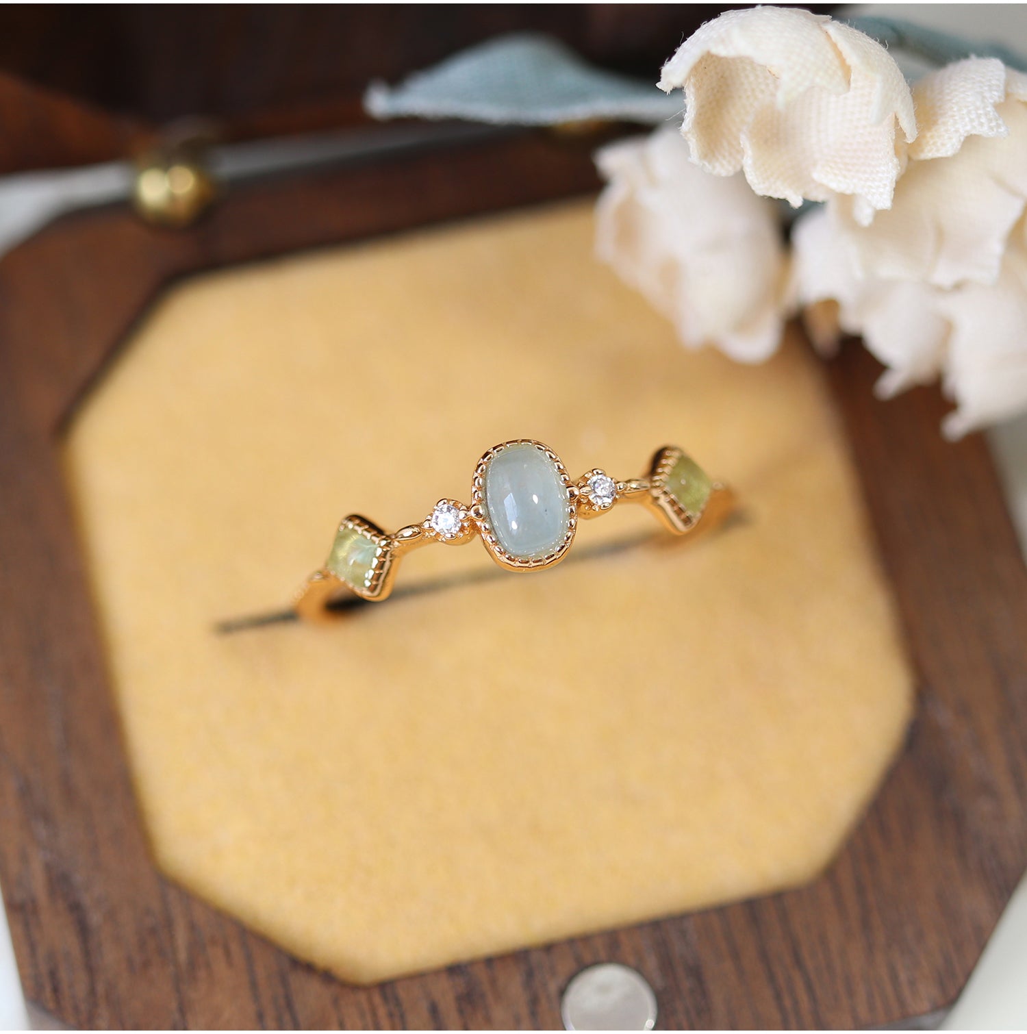 Aqua Verdi Stacking Ring