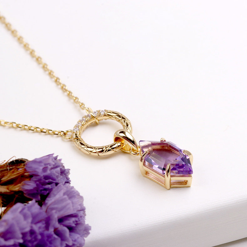 Prism Light Amethyst Pendant