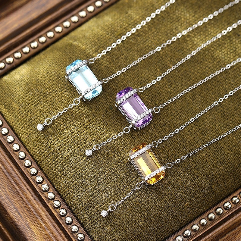 Gem Sugar Cube Necklace