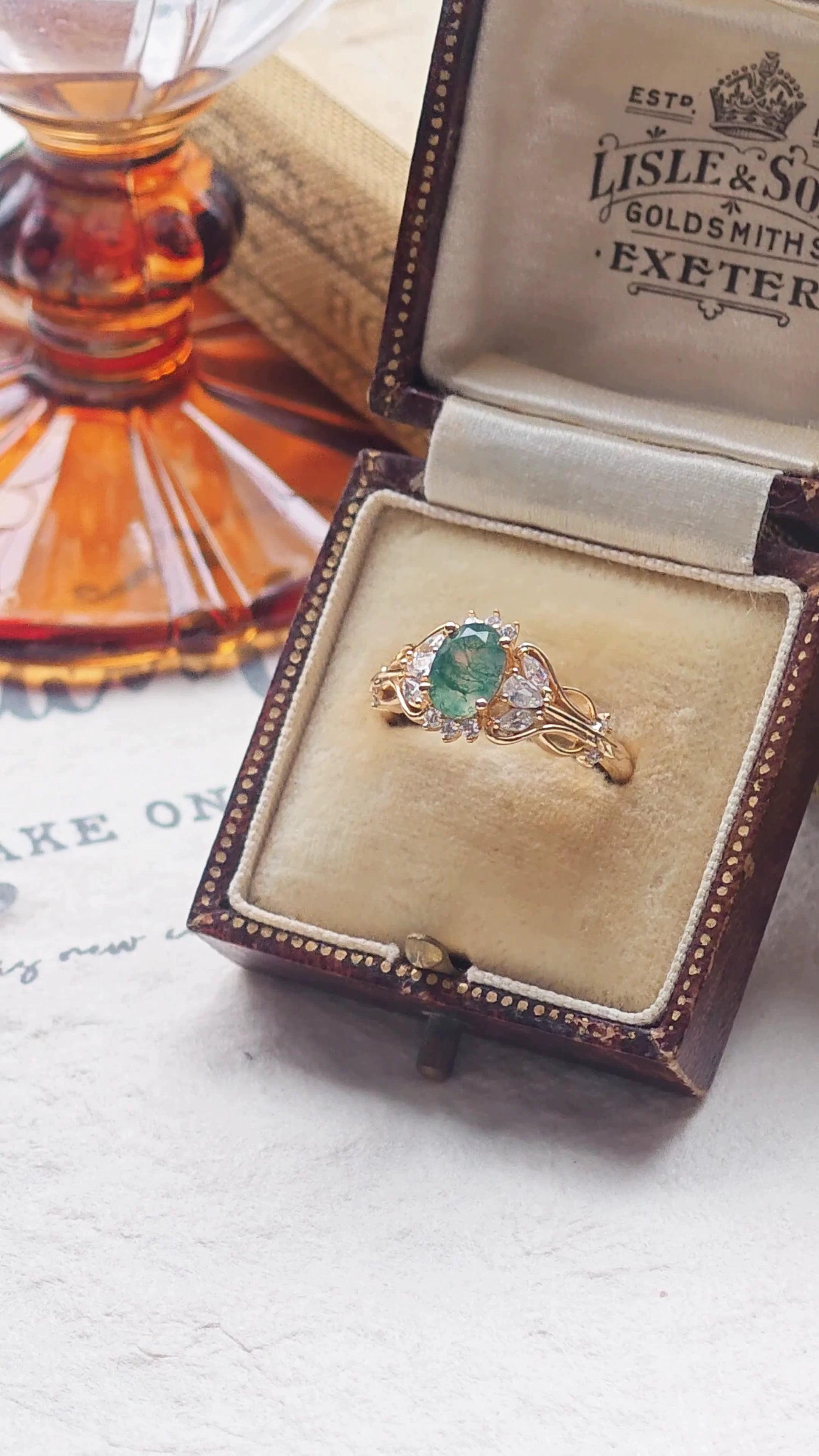 Moss Agate Verdant Grace Ring