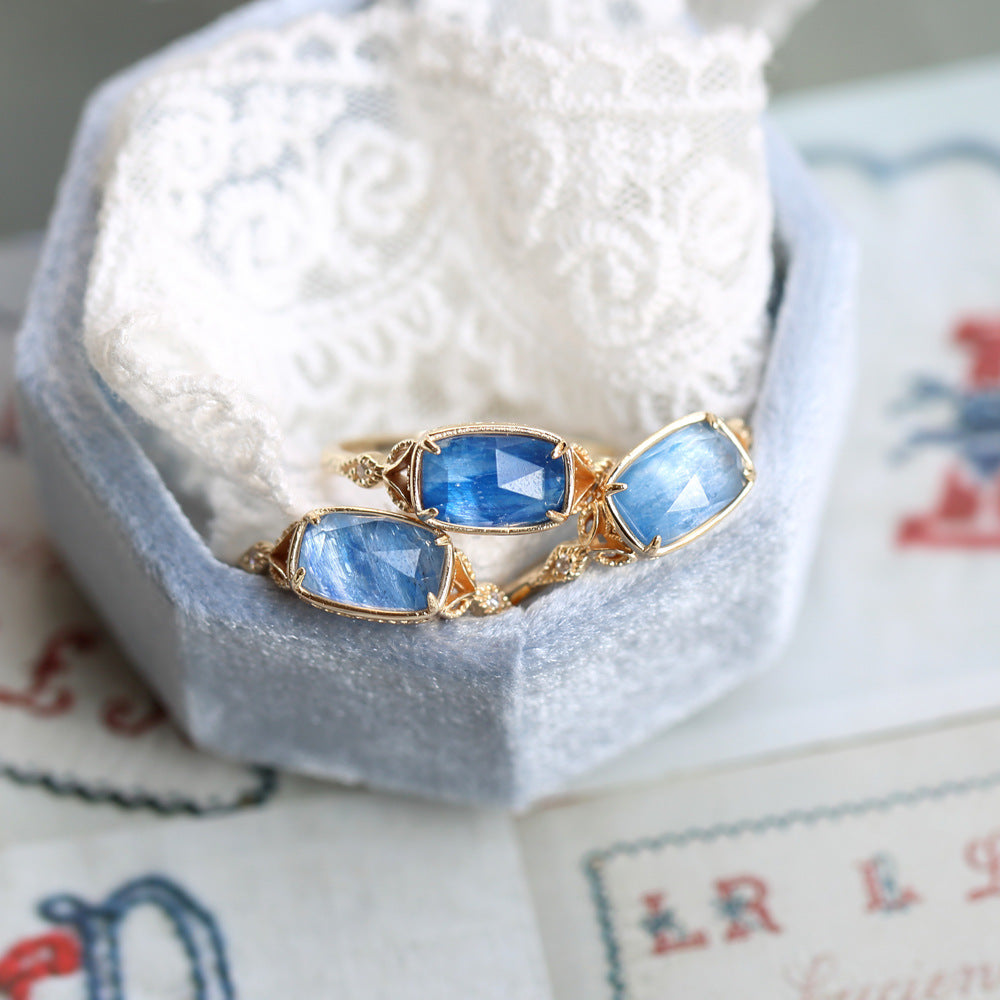 Sterling Silver Ocean Kyanite Ring
