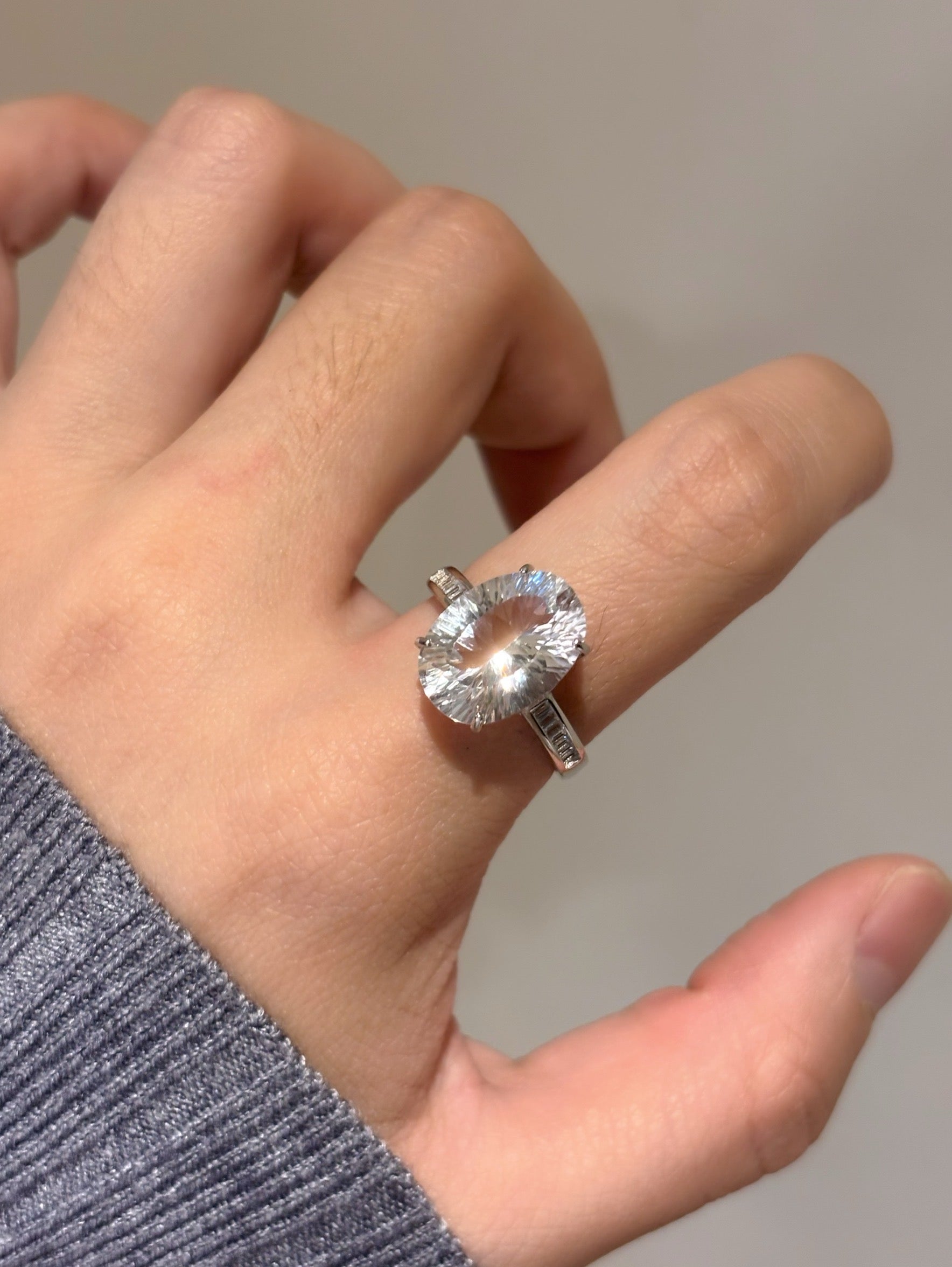 Sterling Silver Millennium Quartz Ring