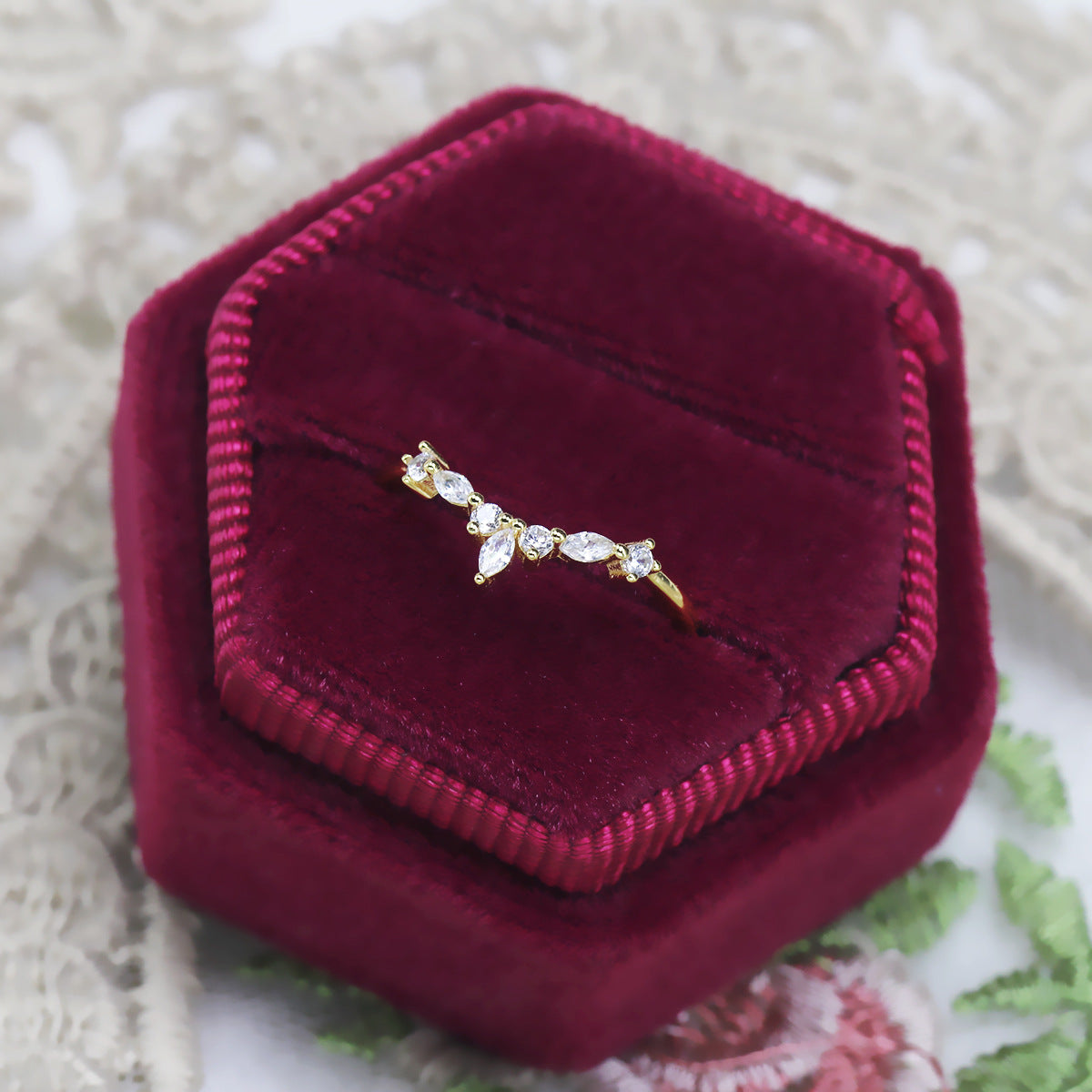 Tiny Crown Stacking Ring
