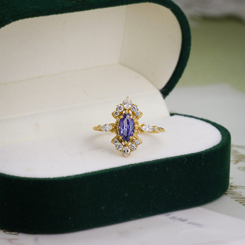 Vintage Tanzanite Starburst Ring