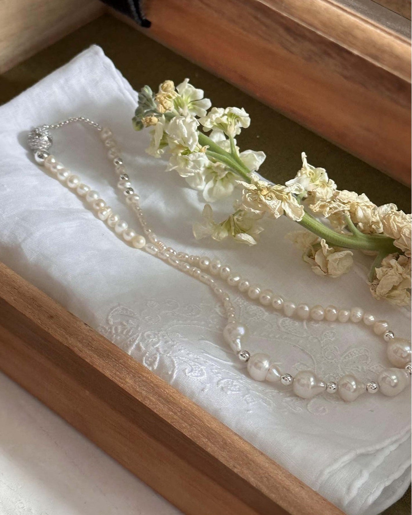 Organic Freshwater Pearl Baroque Necklace