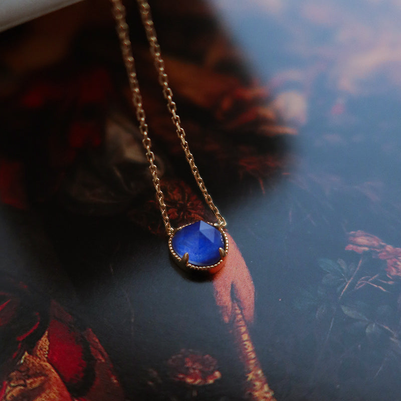 Midnight Lapis Minimal Necklace