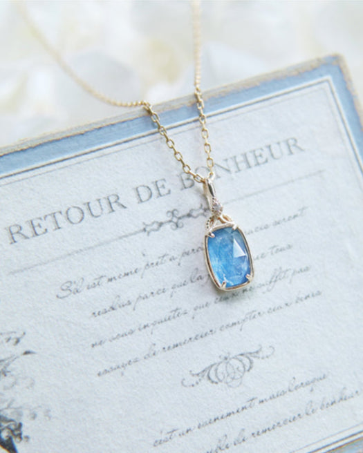 Sterling Silver Ocean Kyanite Necklace