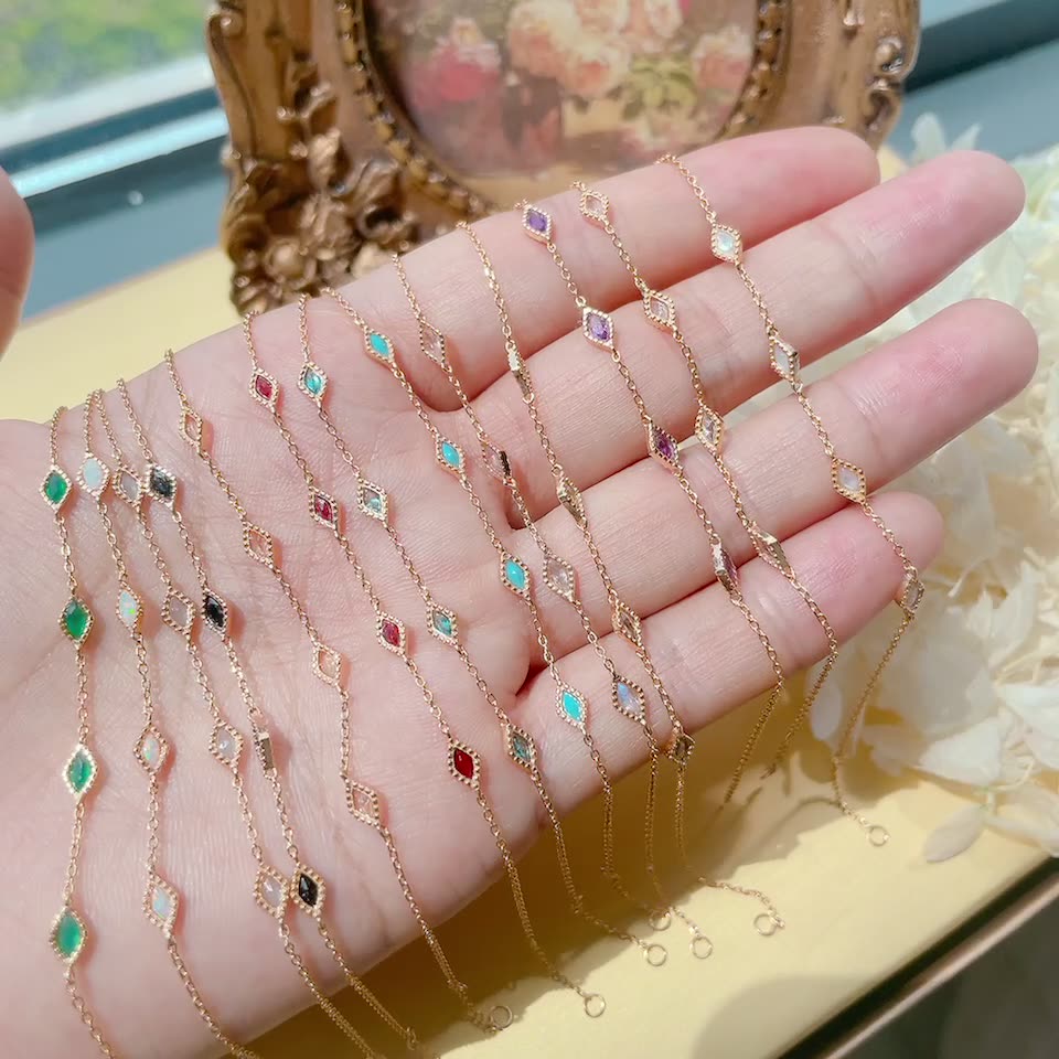 Starlight Gemstone Chain Bracelet